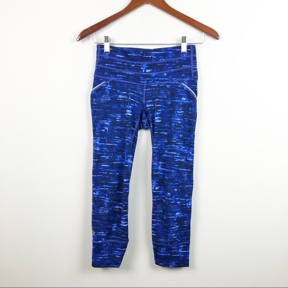 Athleta Paint Bucket Relay Blue Women's Leggings